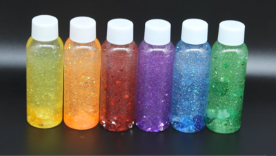 Rainbow Lineup Sensory Bottle Set