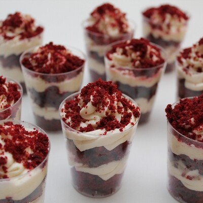 Torta Red Velvet Príncipe de Terciopelo - Shots 6 Unidades