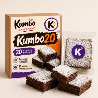 Kumbo20 Azúcar con 20 brownies medianos para revender en Colombia