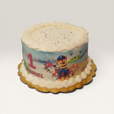 Torta Paw Patrol niño personalizada con imagen comestible para cumpleaños infantil en Bogotá