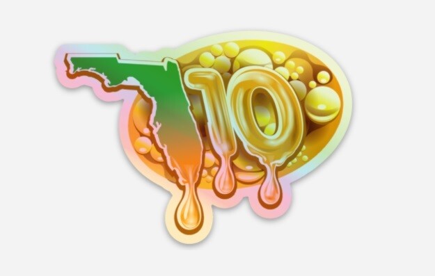 3&quot; x 2&quot; 710 Florida Hologram Sticker