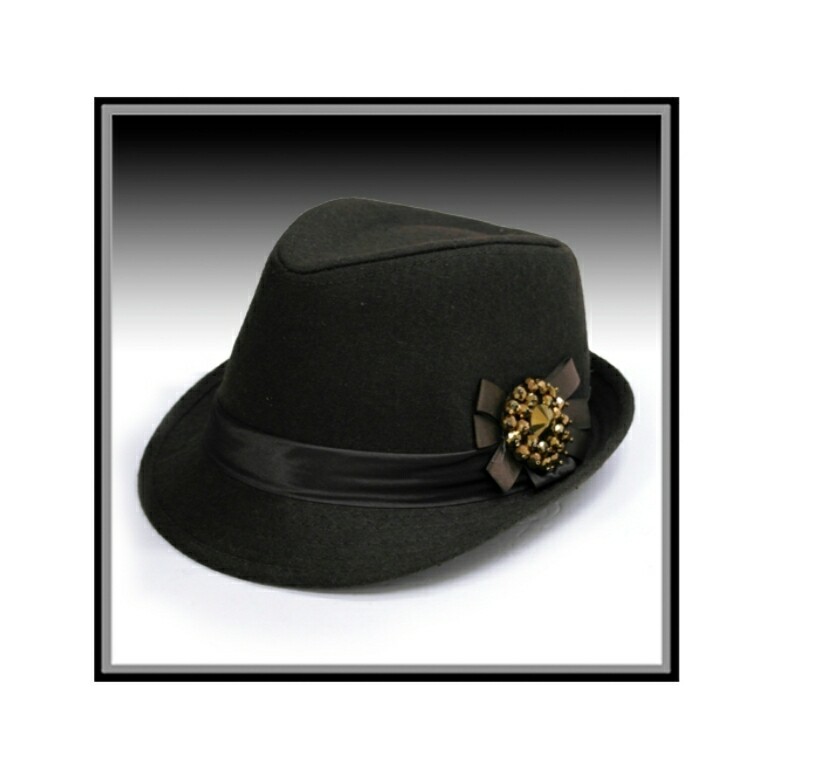 Brown Fedora & Pendant Hat