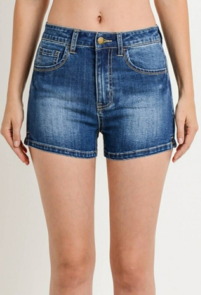 High Waist Push Up Shorts With Pads
