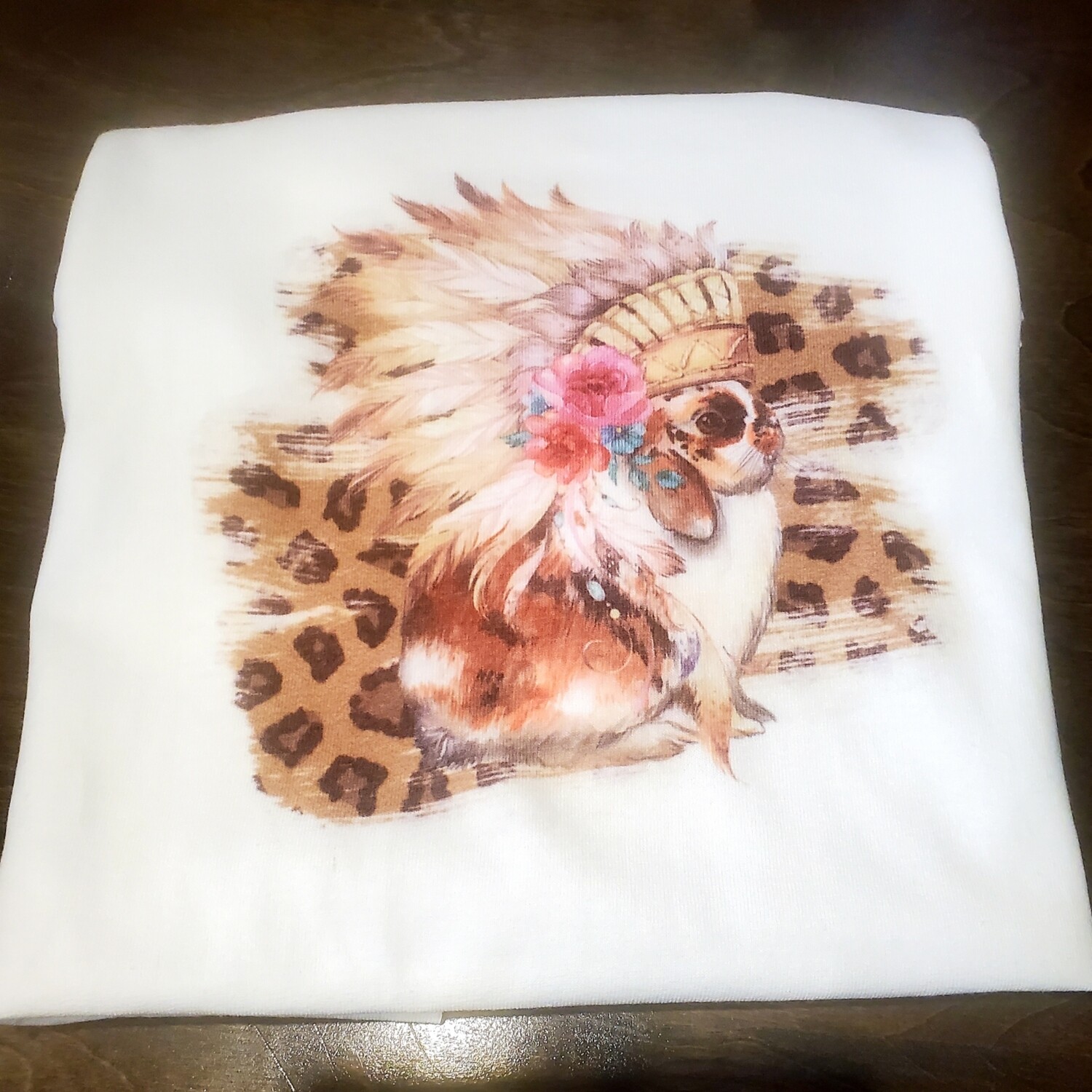 White Leopard Indian Bunny Shirt