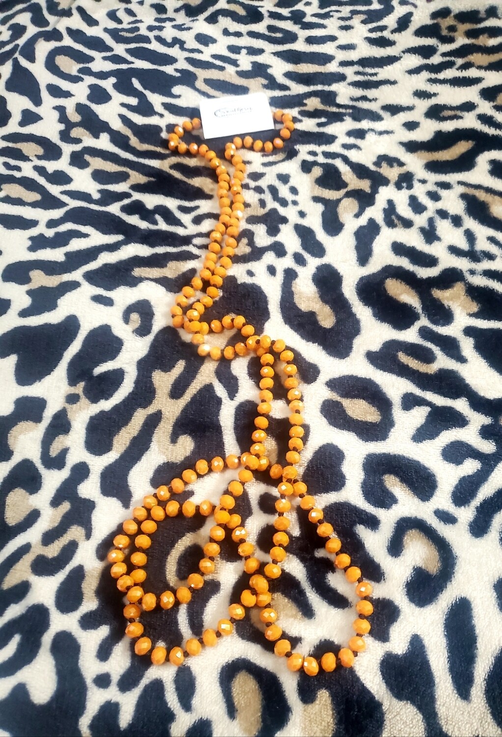 Mustard Orange Beaded Necklace