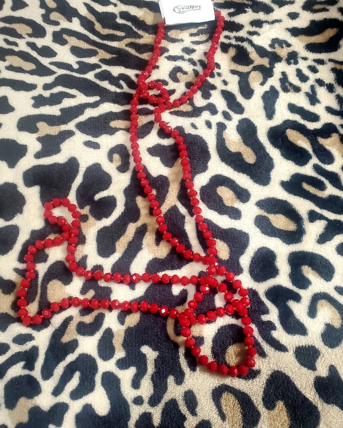 Ruby Red Beaded Necklace