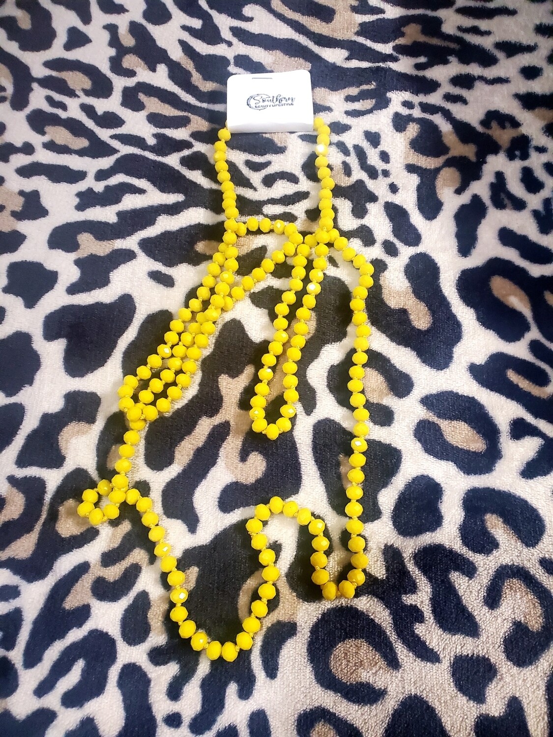 Lemon Yellow Beaded Necklace