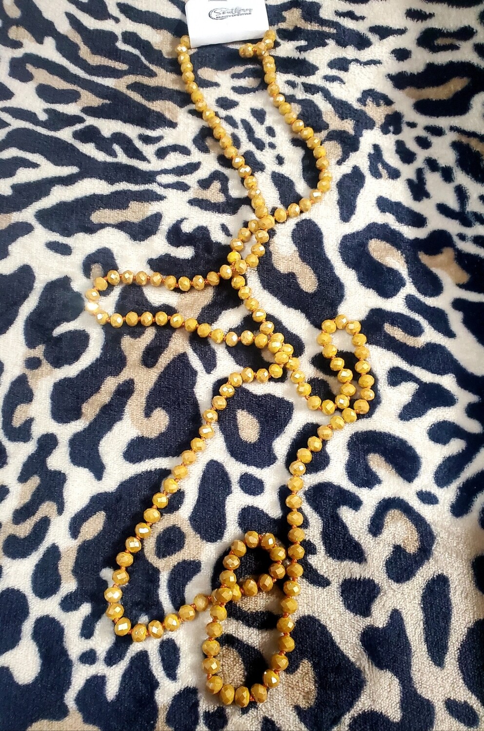 Mustard Yellow Beaded Necklace