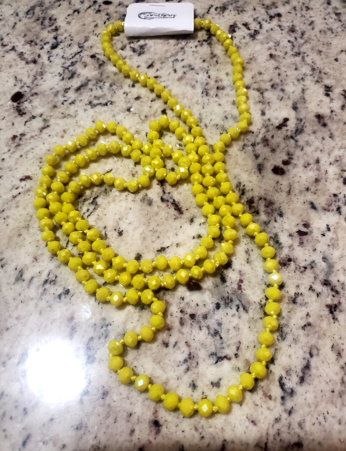 Yellow Green Beaded Necklace
