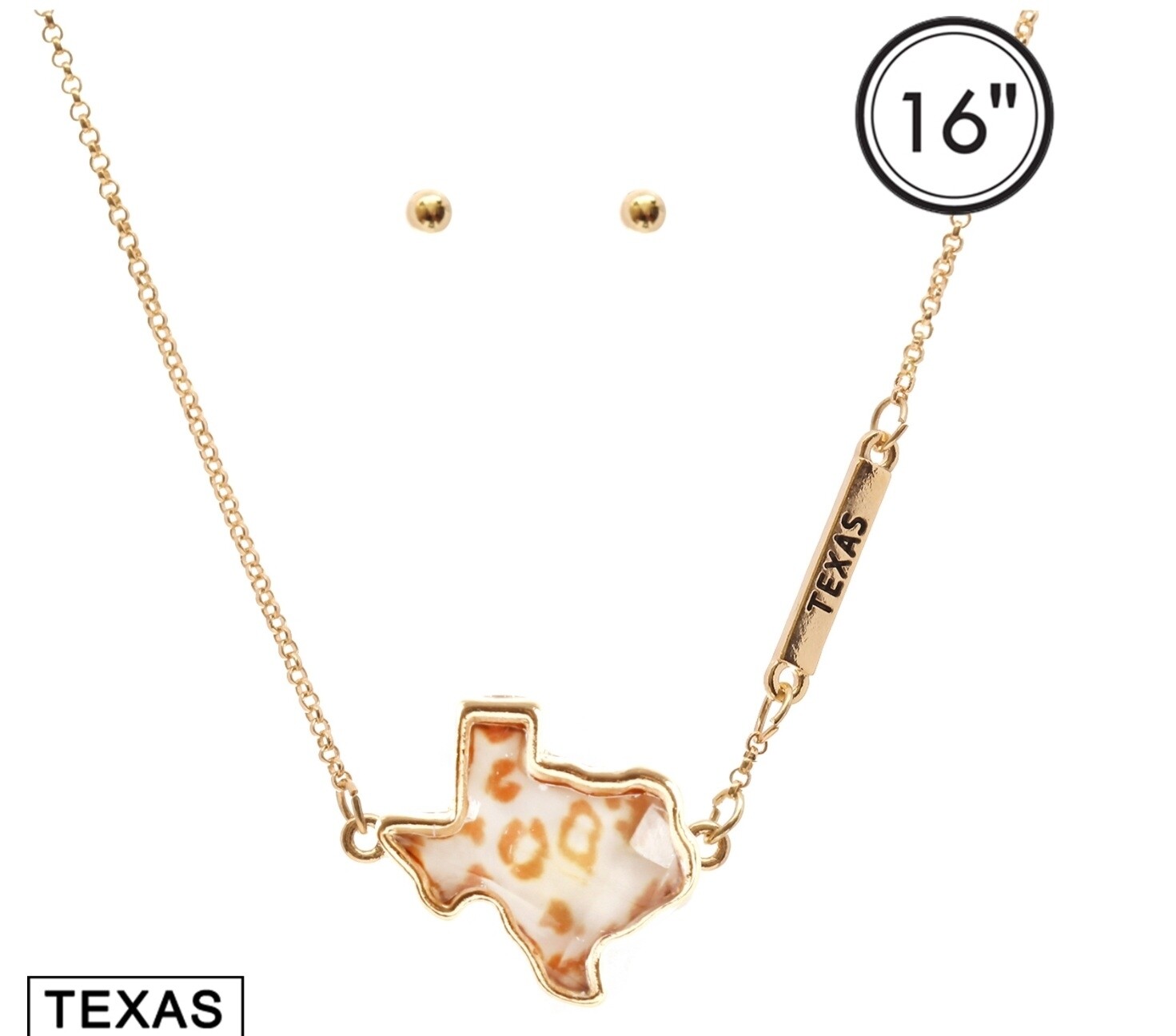 White Leopard Texas Necklace Set