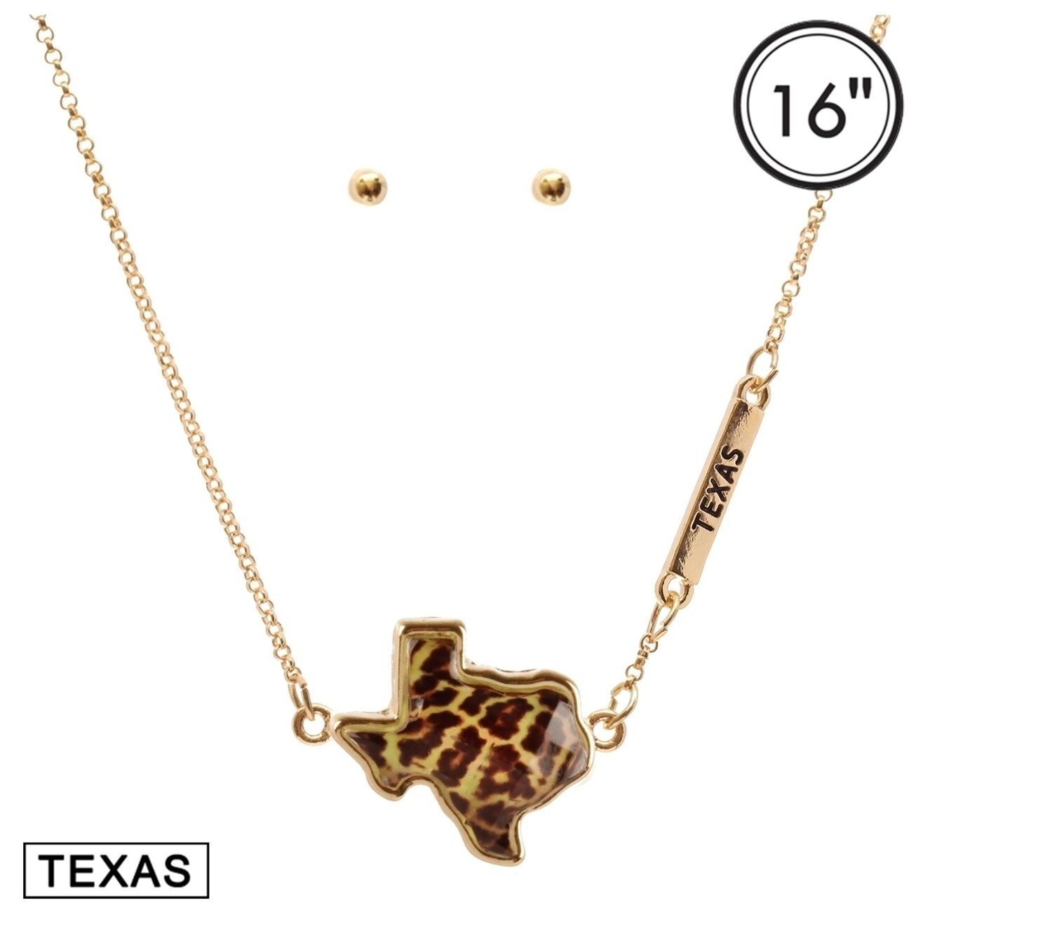 Leopard Texas Necklace Set