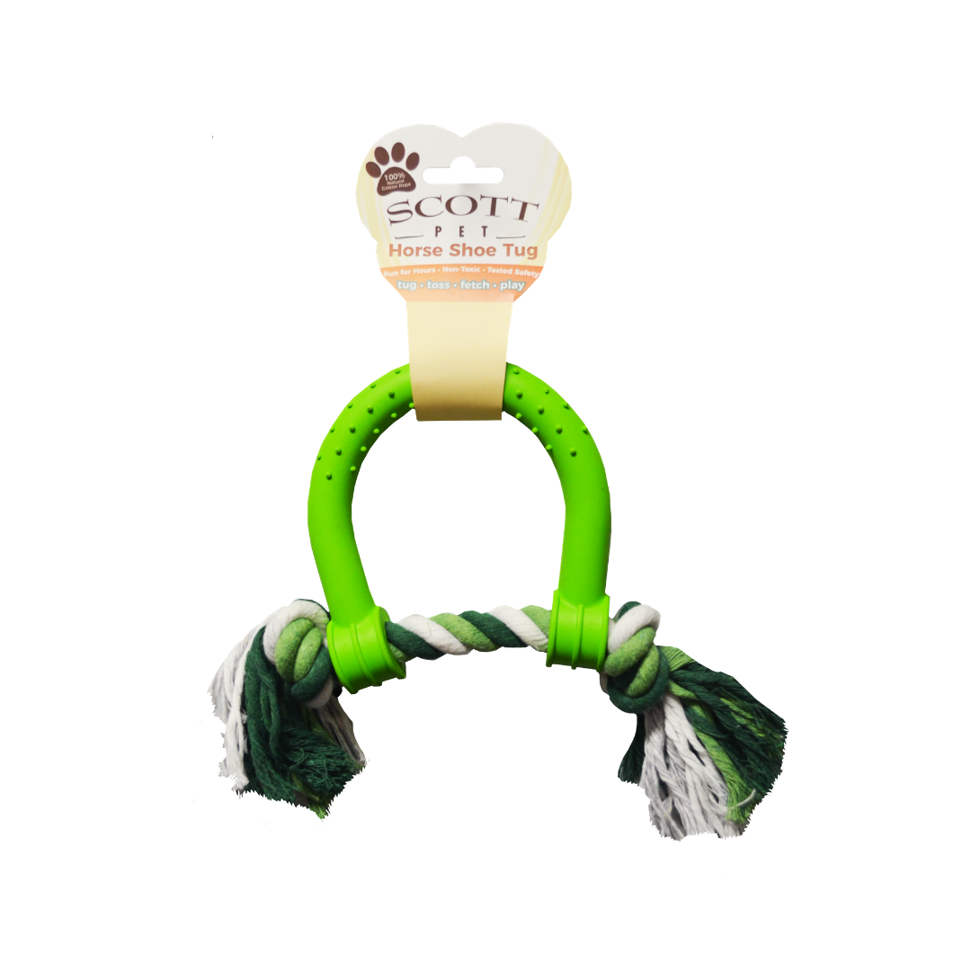 Rubber Horse Shoe Rope Toy