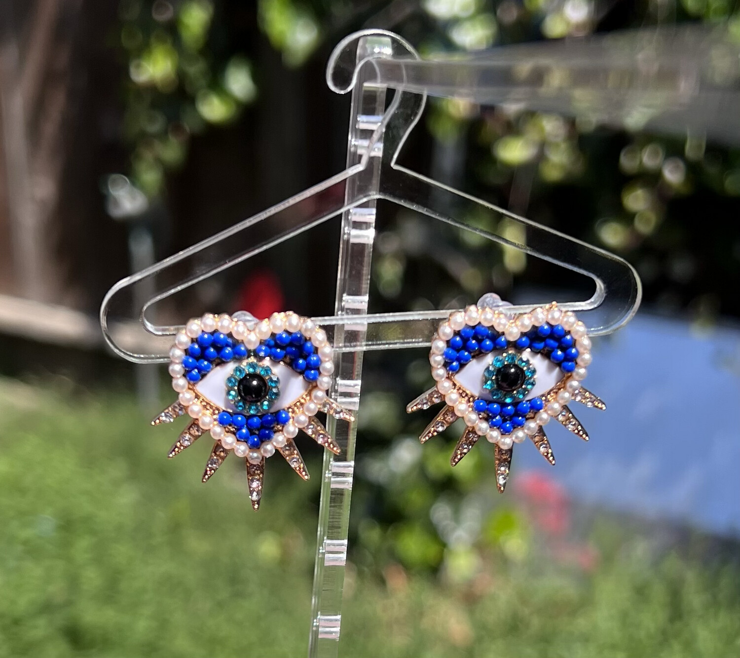 Aretes De Ojo Para Malas Vibras, En Forma De Corazon💙