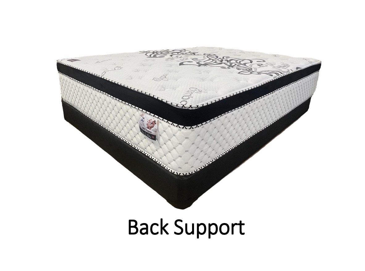 BACK SUPPORT Gel Euro Top &amp; Tight Top (2 in1) Flipable Mattress for dual comfort
