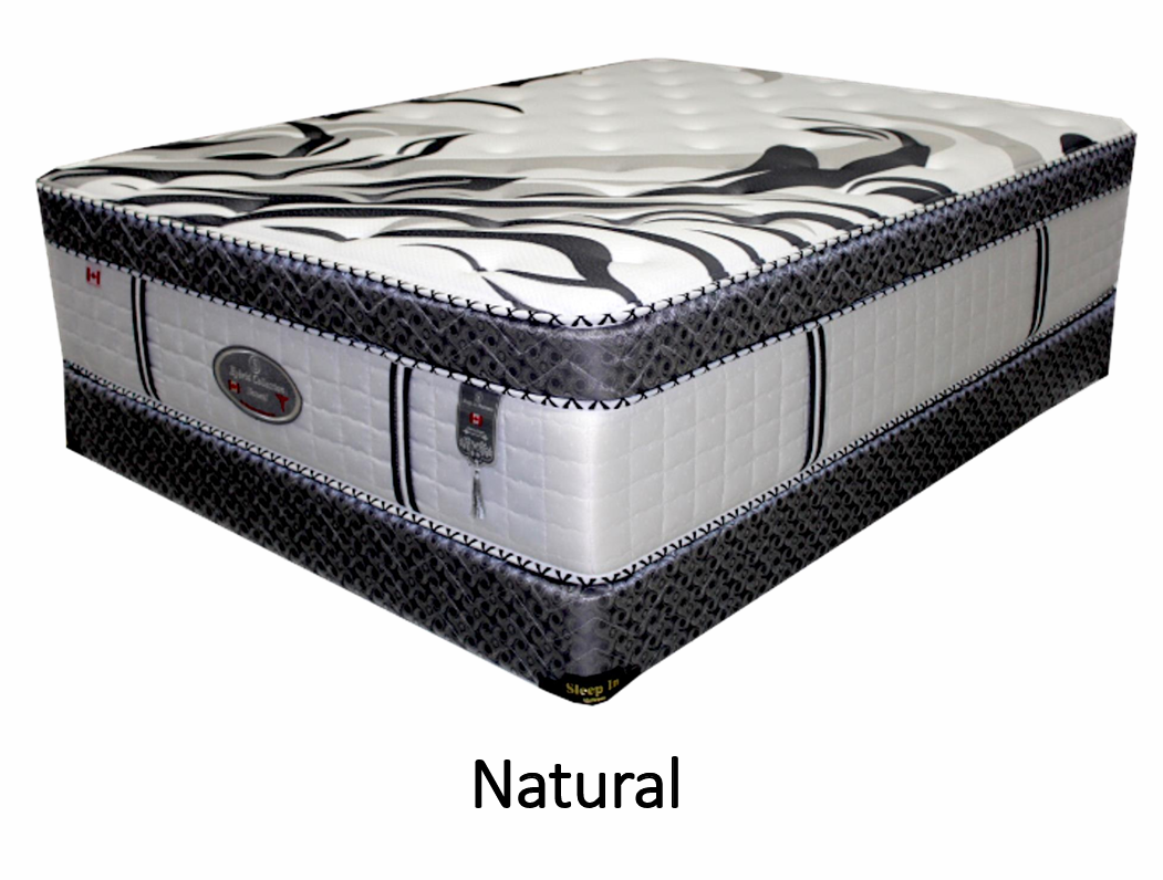NATURAL LATEX Euro Top One sided Medium Plush Euro Top with Nano coil