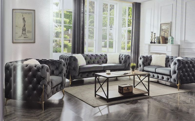 Moderno Sofa Set Beige/Grey/Black/Blue