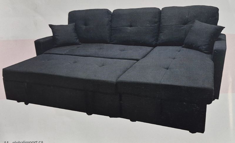 Sofa Bed Grey/Black