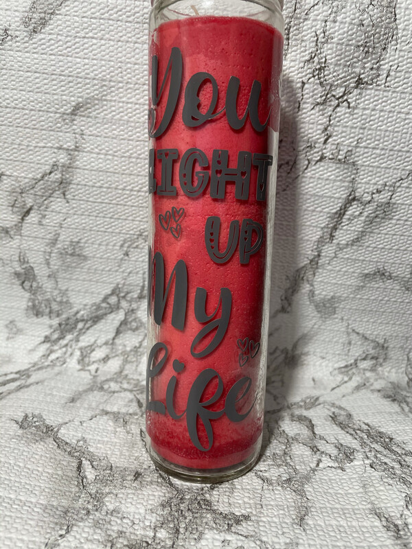 Customized Valentine Candle