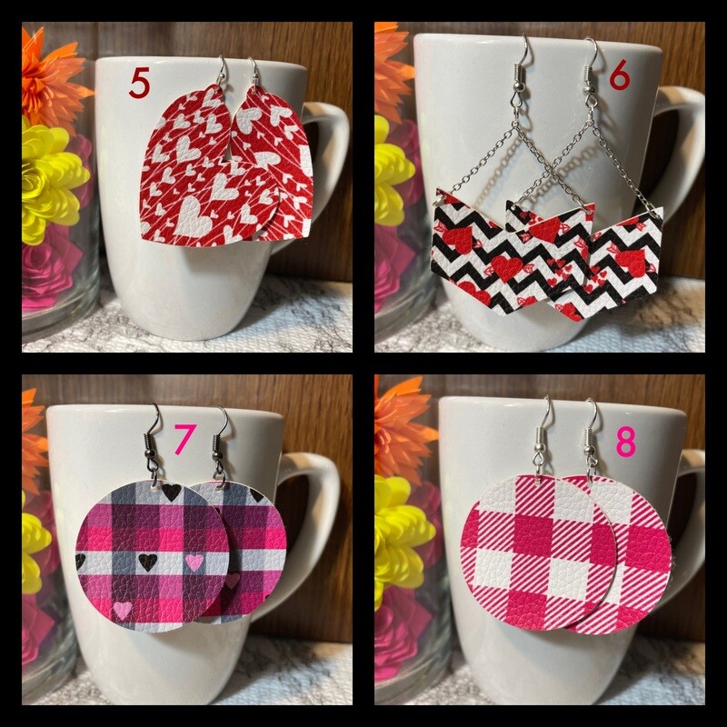 Valentine Faux Leather Earrings