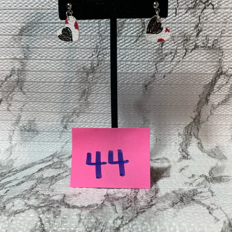 Valentine Faux Leather Earrings For Little Girls