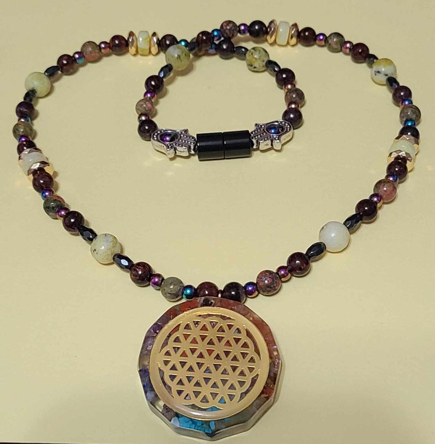 High Vibrational Semi-Precious Gemstone Necklace