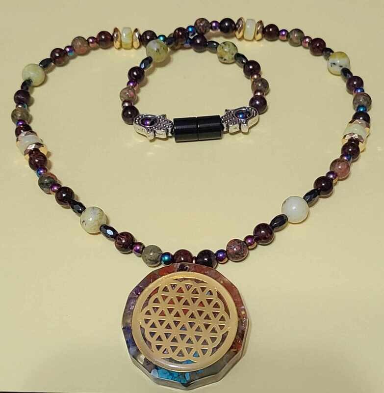 High Vibrational Semi-Precious Gemstone Necklace