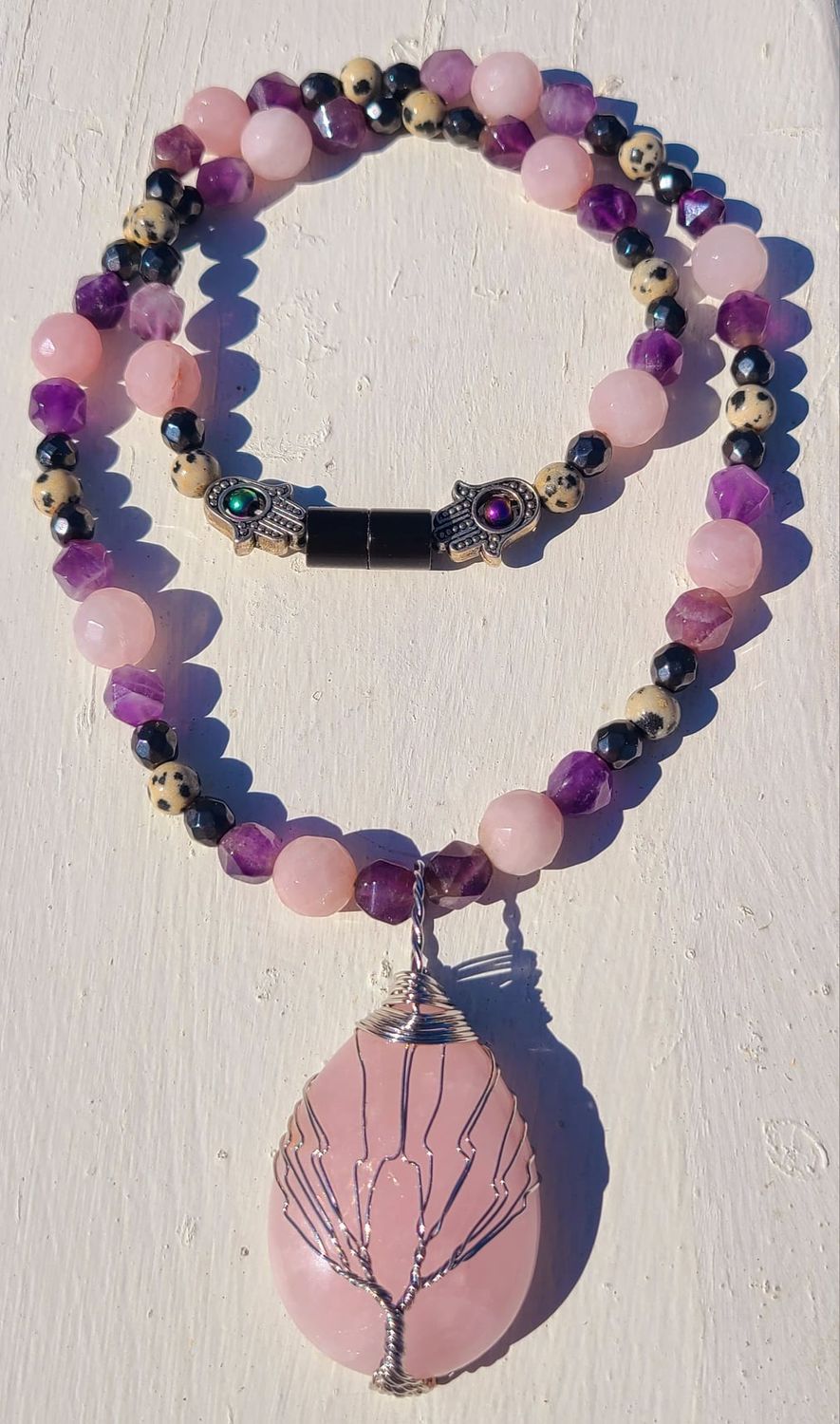 High Vibrational Semi-Precious Gemstone Necklace