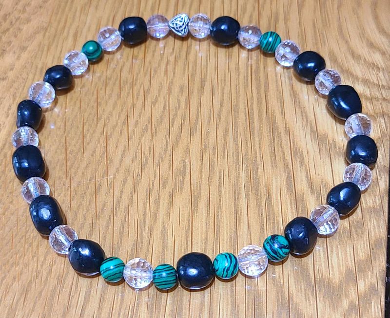 EMF Blocking High Vibrational Semi-Precious Gemstone Anklet