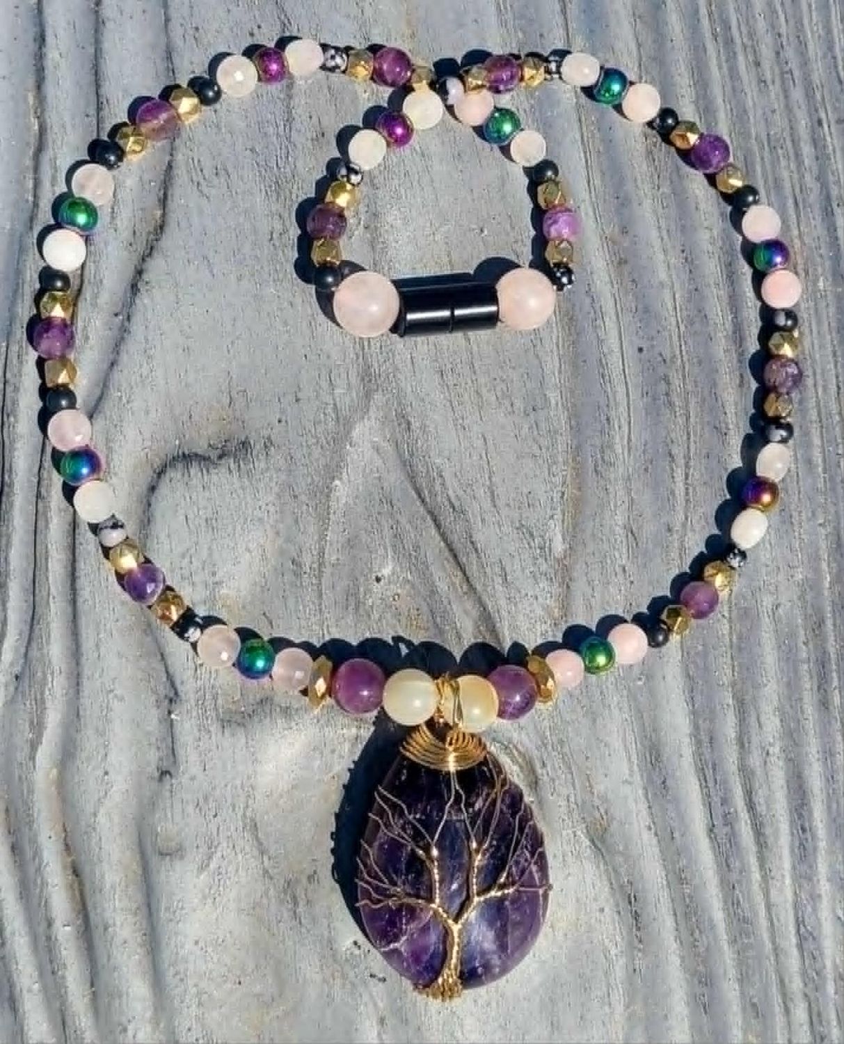 High Vibrational Semi-Precious Gemstone Necklace
