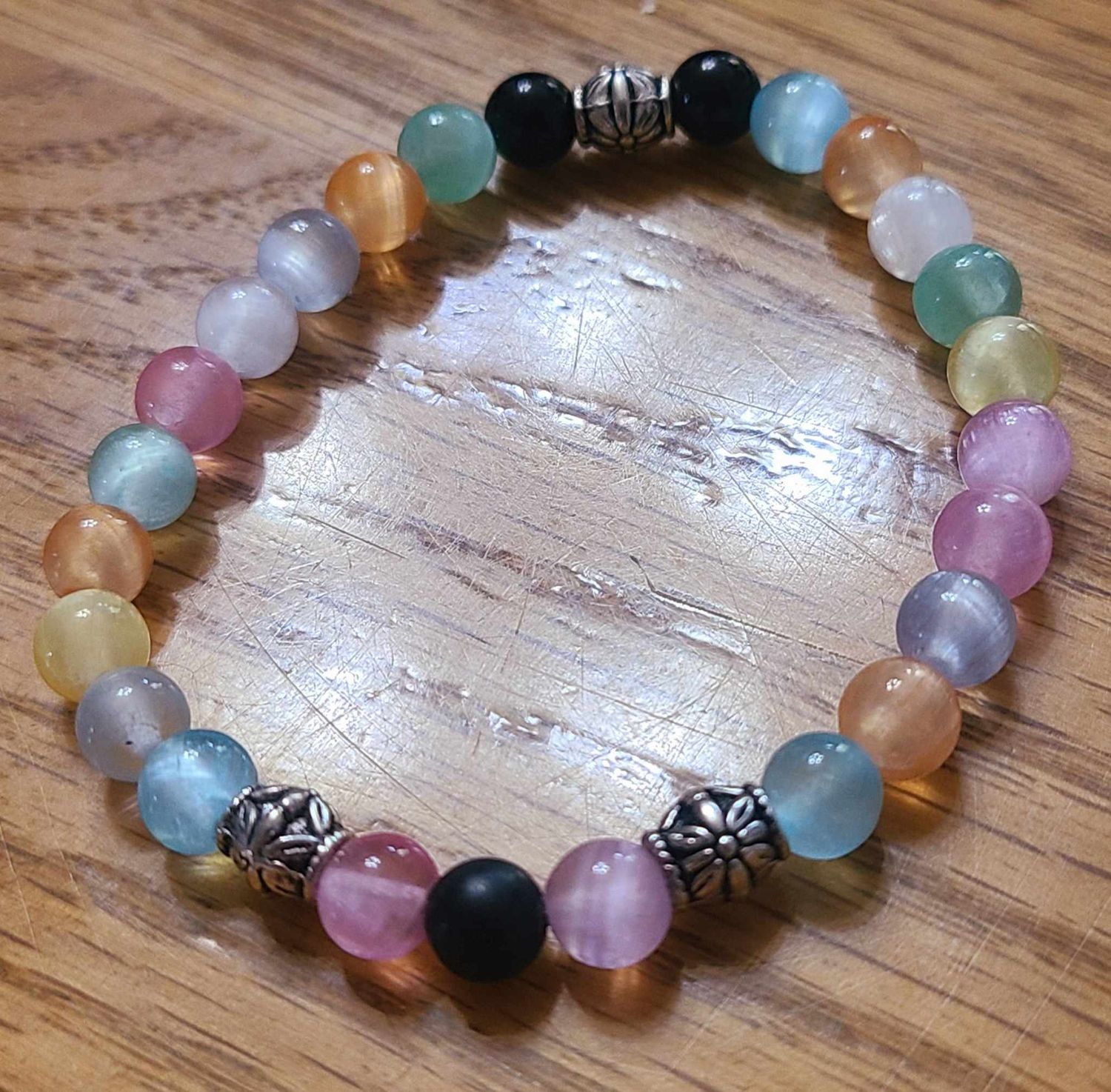 EMF Blocking High Vibrational Semi-Precious Gemstone Bracelet