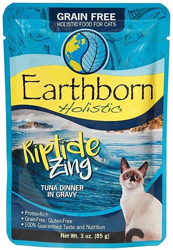 EARTHBORN CAT GRAIN FREE RIPTIDE TUNA POUCH 3OZ