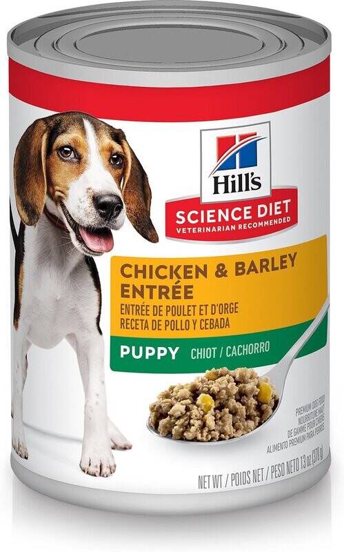 Hill's Puppy D, Chicken & Barley Entrée, 13.1 oz