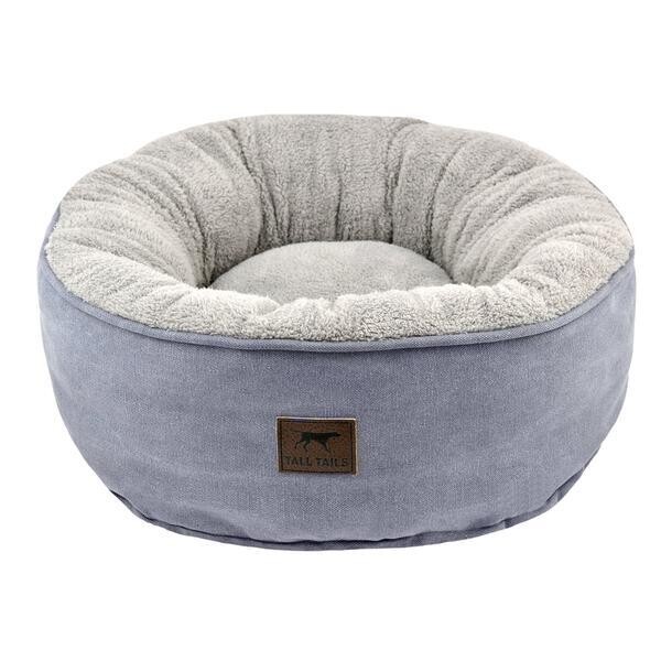 TALL TAILS CAT/DOG DONUT BED CHARCOAL SM