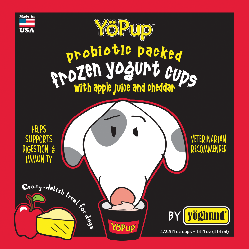 Yoghund Yopup Frozen Apple & Cheddar Yogurt Cups 4pk
