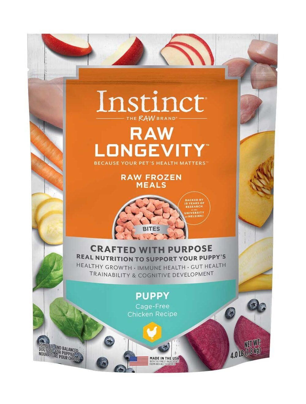 Instinct Frozen Longevity Bites Chicken Puppy Formula