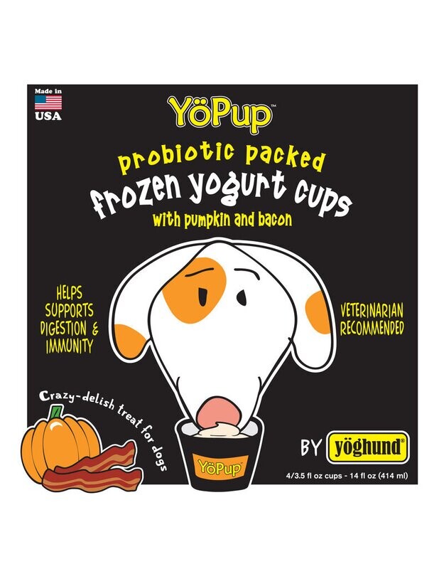 Yoghund Yopup Frozen Peanut Butter Yogurt Cups 4pk