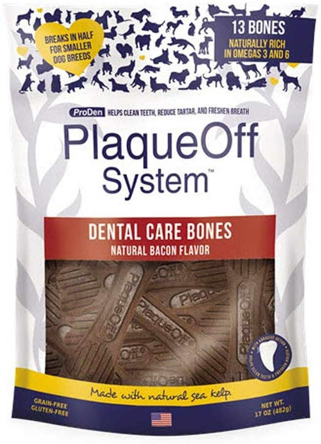 PRODEN PLAQUEOFF DENTAL BONES BACON