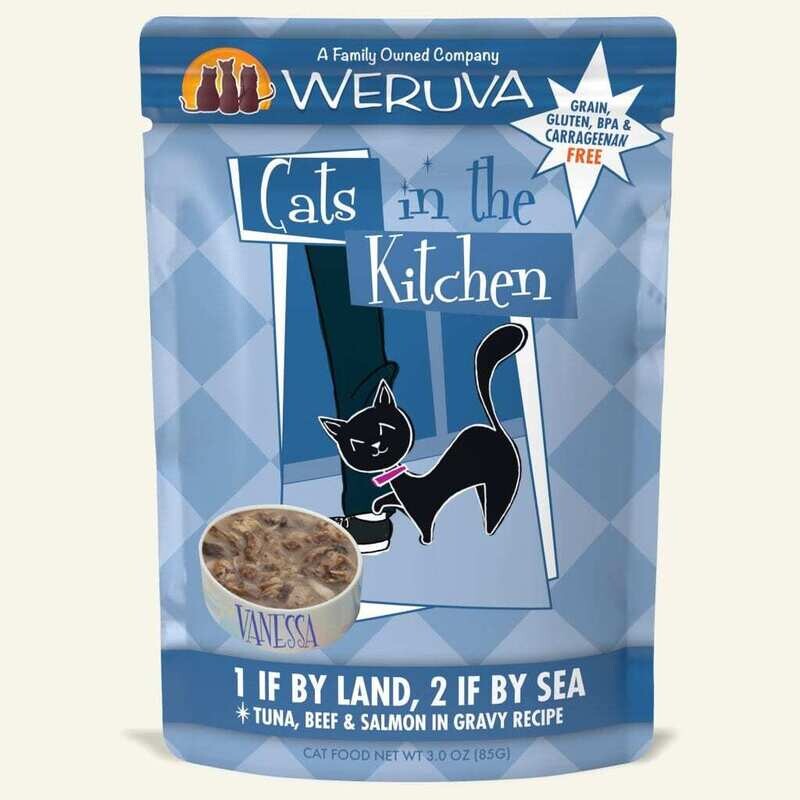 WERUVA CATS IN THE KITCHEN 1 BY LAND 2 BY SEA 3OZ POUCH
