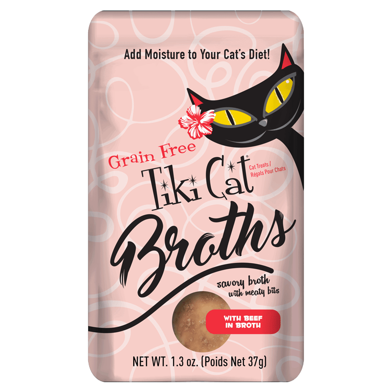 TIKI CAT BEEF BROTHS POUCH