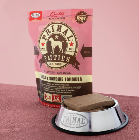 PRIMAL D TURKEY &amp; SARDINE PATTIES