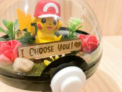 Pikachu "I Choose You" terrarium