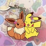 Eevee &amp; Pikachu Keyring