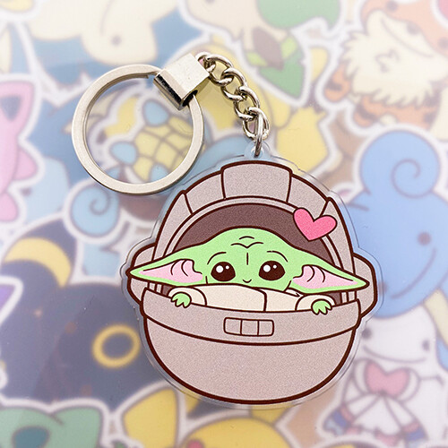 Baby Grogu Capsule Keyring