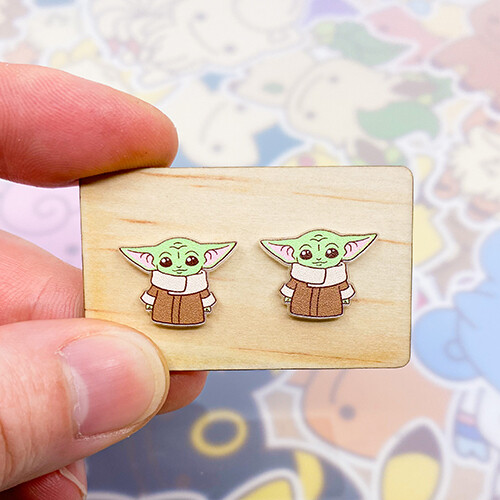 Baby Grogu Stud Earrings