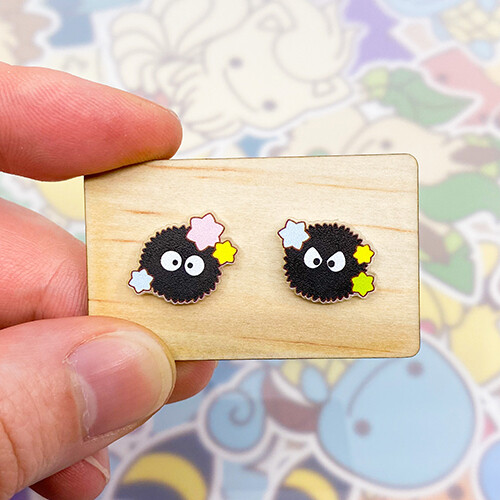 Soot Sprite Stud Earrings