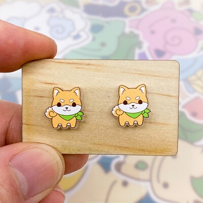 Shiba Inu Stud Earrings