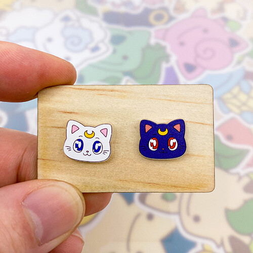 Luna and Artemis Stud Earrings
