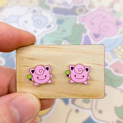 Jigglypuff Stud Earrings