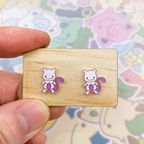 Mewtwo Stud Earrings