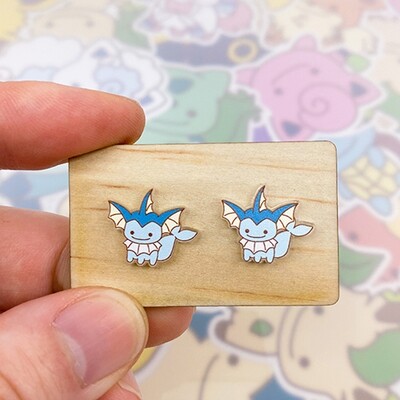 Vaporeon Stud Earrings